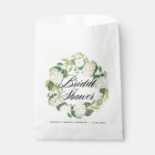 Sachets En Papier Couronne de mariage à l'aquarelle Hydrangea blanch (Devant)
