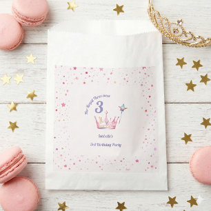 Sachets En Papier Couronne de Princesse 3ème Anniversaire Royale Tri