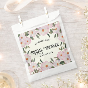 Sachets En Papier Couronne de roses blanches roses pâles pour douche