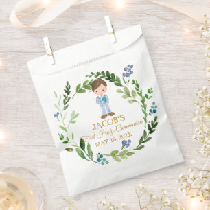 Sachets En Papier Couronne de verdure élégante pour le premier jour