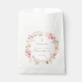 Sachets En Papier couronne fleurie Première communion sainte (Devant)