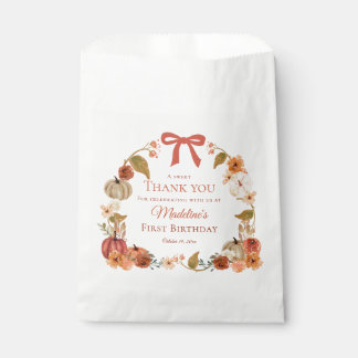 Sachets En Papier Couronne florale de citrouille de remerciement dou