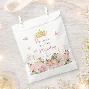 Sachets En Papier Couronne   Papillons Floral Princess 1er anniversa