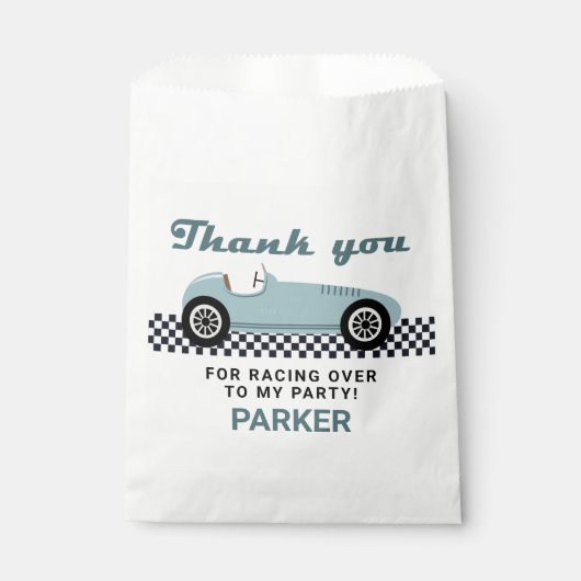 Sachets En Papier Course automobile Blue Race Course Anniversaire (Devant)