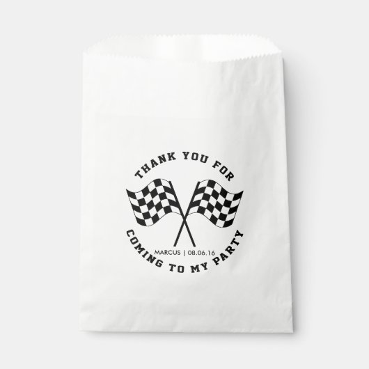 Sachets En Papier Course de vitesse et d'aventure Anniversaire (Devant)
