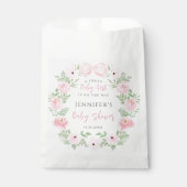 Sachets En Papier Courte couronne rose florale avec arc bébé fille d (Devant)