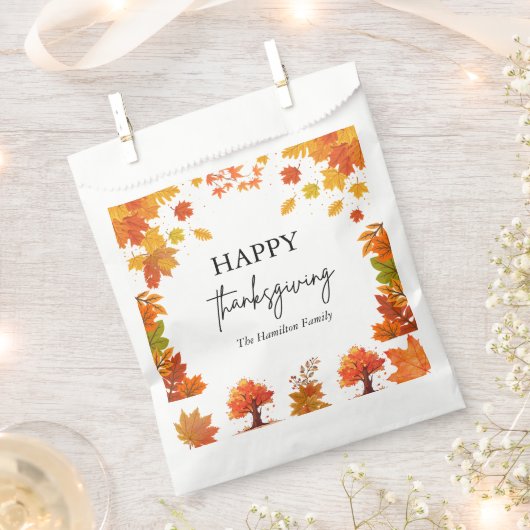Sachets En Papier Cozy Fall Thanksgiving Dinner Party (Coupé)