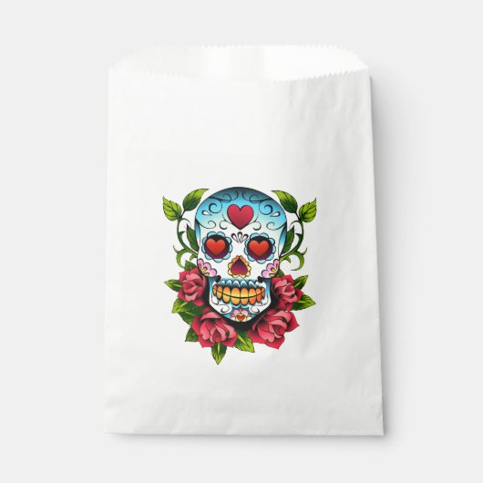 Sachets En Papier Crâne de Sucre (Devant)