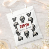 Sachets En Papier Crâne gothique "Mort avant décaf" | Éffrayant Funn (Coupé)