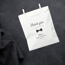Cravate de Bow noir rétro Baby shower Merci de gar