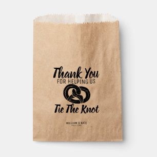 Sachets En Papier Cravate le noeud Pretzels Traiter mariage Favor sa
