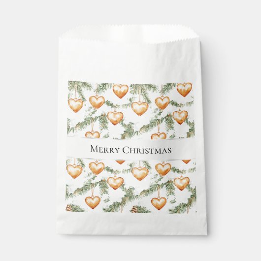 Sachets En Papier Creamy Caramel Hearts Christmas Tree Branches (Devant)