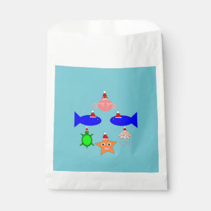 Sachets En Papier Créatures de la mer de Noël