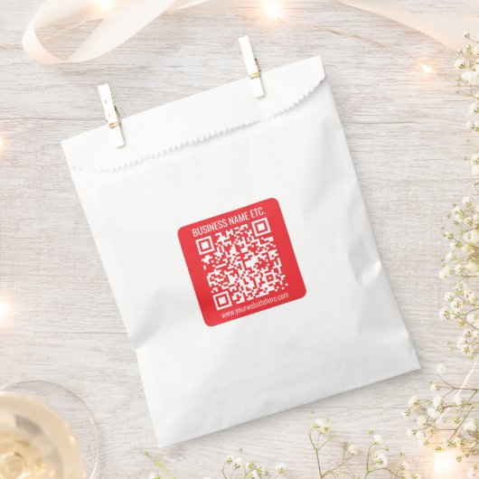 Sachets En Papier Créez instantanément votre propre code QR | Rouge (Coupé)