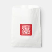 Sachets En Papier Créez instantanément votre propre code QR | Rouge (Devant)