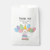 Sachets En Papier Crème Blanc Labradoodle Anniversaire Fête Favorise (Devant)