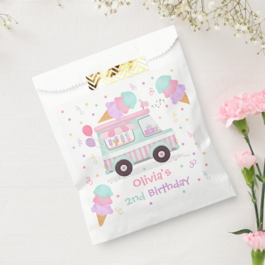 Sachets En Papier Crème glacée Deux doux cadeau de fête d'anniversai (Scellé)