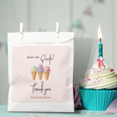 Sachets En Papier Crème glacée douce été ici Baby shower Scoop