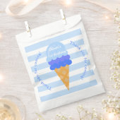Sachets En Papier Crème glacée sucrée 1er anniversaire garçon bleu (Coupé)