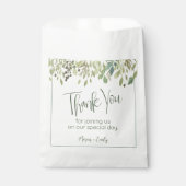 Sachets En Papier Crème moderne & Eucalyptus Mariage Favor Sac (Devant)