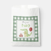 Sachets En Papier Crocodile d'aquarelle 2e anniversaire (Devant)