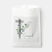 Sachets En Papier Croix Bleue Botanique Moderne Religieuse (Devant)