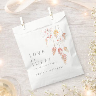Sachets En Papier Croquis mariage de automne sur l'aquarelle des bai