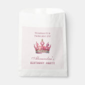 Sachets En Papier Crown Pink Fairytale Princess Anniversaire Merci (Devant)