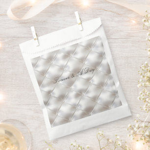 Sachets En Papier Cuir synthétique blanc romantique glamour