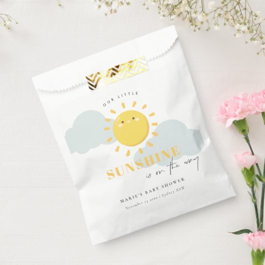Sachets En Papier Cuisine Notre Petit Baby shower Jaune Sunshine (Scellé)