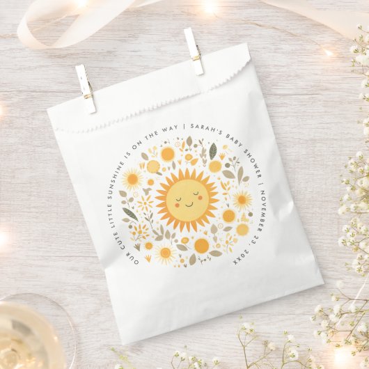 Sachets En Papier Cuisine Notre Petit Baby shower Soleil Boho (Coupé)