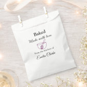 Sachets En Papier Cuit avec amour boulangerie entreprise ajouter nom (Coupé)