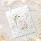 SACHETS EN PAPIER CUIVRE GÉOMÉTRIQUE MARBRE ROSE FLORALE (Coupé)