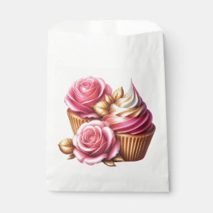 Sachets En Papier Cupcake de rose