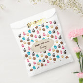 Sachets En Papier Cupcakes Couleur Motif fête d'anniversaire (Scellé)