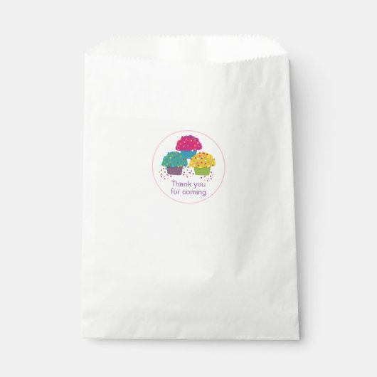 Sachets En Papier Cupcakes Whimsical Anniversaire Sprinkel Frosting (Devant)