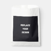 Sachets En Papier Custom black simple Design Add Photo or Text (Devant)