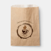 Sachets En Papier Custom Favor Bags with Logo | Cozy Coffee Branding (Devant)
