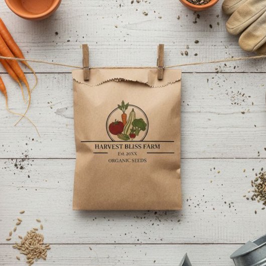 Sachets En Papier Custom Kraft Seed Envelopes - Personalizable Farm
