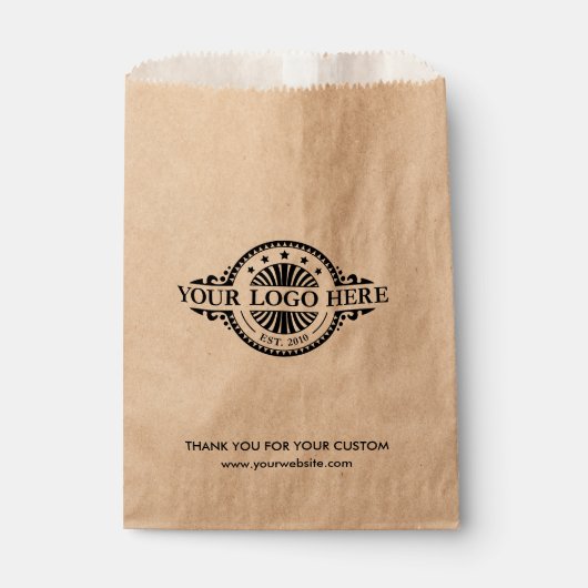 Sachets En Papier Custom Logo and Text Kraft Paper Bag (Devant)