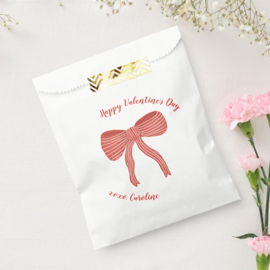 Sachets En Papier Custom Red Bow Personalized Valentine's Day  (Scellé)