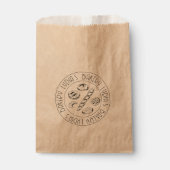 Sachets En Papier Custom Rustic Bakery Logo Kraft Paper Treat Bag (Devant)