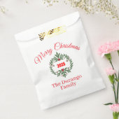 Sachets En Papier Customisable Christmas Festive Floral Wreath (Scellé)