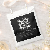 Sachets En Papier Customizable QR Code & Editable Text Template (Coupé)