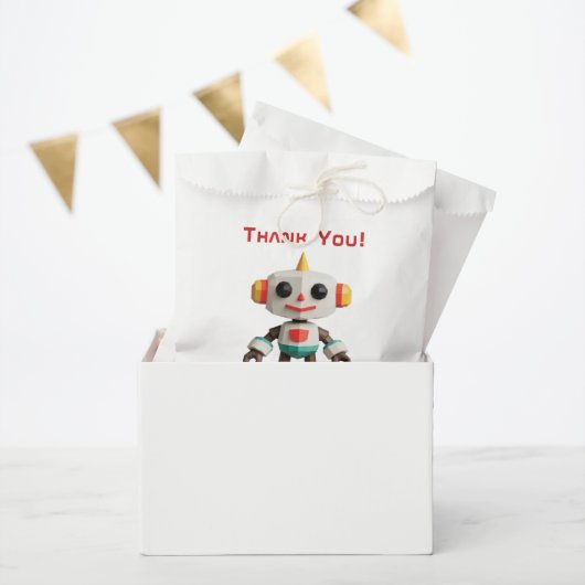 Sachets En Papier Customizable Robot Kids (Fête)