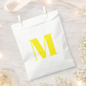 Sachets En Papier Customize monogram initial yellow white (Coupé)