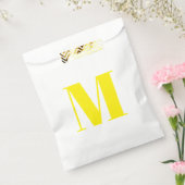 Sachets En Papier Customize monogram initial yellow white (Scellé)