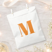 Sachets En Papier Customize monogram orange blanc (Coupé)