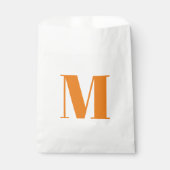 Sachets En Papier Customize monogram orange blanc (Devant)