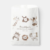 Sachets En Papier Cute Animals Safari Jungle Birthday Party Kids (Devant)